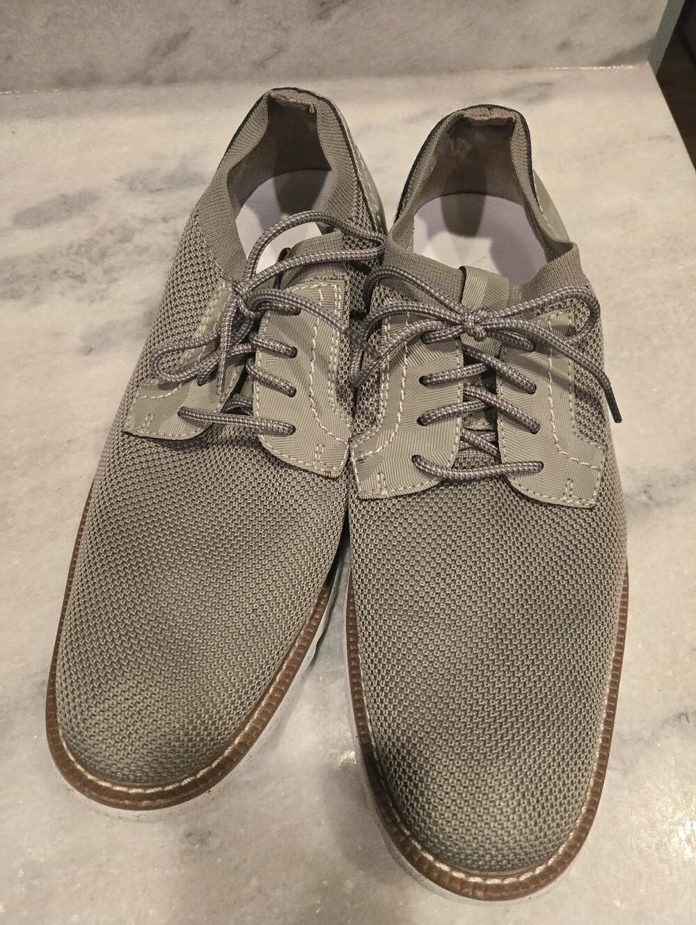 Johnston & Murphy Gray Knit Oxford Shoes 10.5 Usa